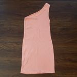 Urban Outfitters  Y2K Neon Coral Party Chic Beach One Shoulder Dress Size XS Photo 3