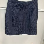 Banana Republic  Indigo Geo Jacquard Pleated Mini Skirt dark blue/purple sz 10 Photo 1