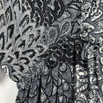 5th & Love Y2K  Baby Doll Midi Dress XL Paisley Black White V-Neck Fairy Grunge Photo 5