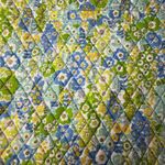 Vera Bradley  Tote Bag Blue Green Floral English Meadow Quilted Cottagecore Boho Photo 3