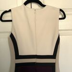 Calvin Klein  White / Tan / Black / Purple Colorblock Scuba Business Dress Size 4 Photo 6