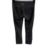 Athleta Mind Over Mat Leggings XS Capri Charcoal Gray Criss Cross Shimmer Yoga Photo 8