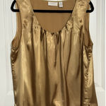 Chico's Gold Sleeveless Tank Top 2XL XXL Blouse Shirt Work Office Party Photo 0