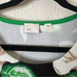 Anthropologie  Postmark Black Floral Kobus Magnolia Zipper Top Size Medium Photo 2