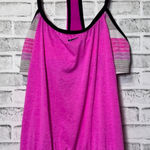 Nike ‎ 1X Tank Top Hot Pink Athletic Racerback Layering Striped Sleeveless Photo 0