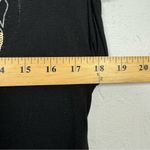 Miss Me  Black Asymmetrical Tee Shirt Womens S Y2K Gold & Silver Sequin Leaf Photo 6