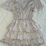 Francesca's Polka Dot Ruffle Satin Dress Photo 2