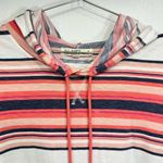 Wall Flower Lightweight Coral Black & Cream Striped Hoodie Size Extra Large Photo 9