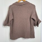 Old Navy Open Front Cardigan Sweater Cable Knit Women’s Size Medium Taupe Tan Photo 4