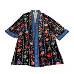 NWOT Pioneer Woman Velvet Ruana Size Small Medium‎ Floral Causal Elegant Black Photo 1