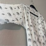 LuLaRoe  Womens Kimono Cardigan Coverup SMALL Black White Elephant Print #187 Photo 5