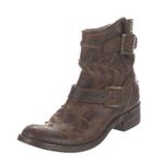 Old Gringo  Ankle Moto Boots Leather Embroidered Studded Semi Pointed Brown 7.5B Photo 0