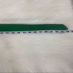 DOMINO De Micheli Italy Vintage Green Leather Belt Solid Brass Buckle Size 29 Photo 9