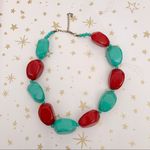 Chunky faux turquoise and red necklace Photo 1