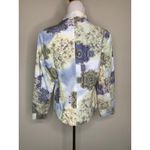 Christopher & Banks Vintage Cotton Paisley Print Blazer Sz Large Blue Green Pastels Photo 1