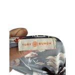 Tory Burch Navy Gray Floral MIDI Dress Size 10 Photo 3