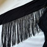 SheIn Fringe Bodysuit Black Photo 2