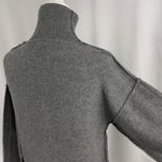 Pink Rose New  Raw Seam Turtleneck Sweater Long Sleeve Knit Pullover Grey Photo 9