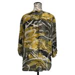 Nicole Miller Women’s XL Pintuck Watercolor Tunic Blouse Sheer Boho Lagenlook Photo 4