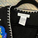 Victoria Jones Black Winter Sweater Vest‎ Size Large Photo 6