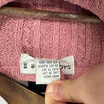 Sag Harbor Vintage Sag Harbour Silk Tunic Sweater Women 1X Pink Cable Knit Fisherman Preppy Photo 3