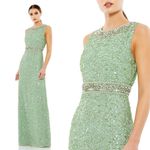Mac Duggal NWT  A10839 Green Sleeveless Sequin Column Gown in Mint Size 2 Photo 1