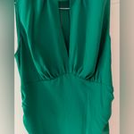 Amanda Uprichard Kimora Mini Dress in Dark Green Size XS Cut Out V-Neck Ruched Photo 8