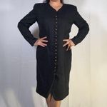 Leslie Fay  Elegant Black Button-Up Dress Photo 2