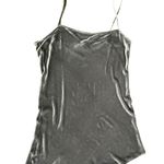 Reformation  Velvet Slip Dress Mini Cami Dark Gray Silver Y2K Party Cocktail Flaw Photo 8