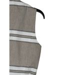 Worth Women Top Zip Up Belted Waist Vest Striped Linen Blend Workwear Tan Size 2 Photo 7