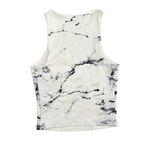 EXPRESS  Body Contour Cropped Baby Tank in Marble Black/White | XS Photo 2
