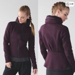 Lululemon  &go Destination zip up hoodie sweater size 6 in black cherry plum Photo 1