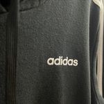 Adidas  Women's MEDIUM Black Striped Long Sleeve Pullover Hoodie Sweater Photo 6