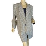 VINTAGE CIRCA 1990'S CHRISTY GIRL TAUPE & BLUE PLAID SHORTS' SUIT (12) Photo 2