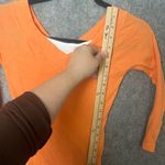 Aeropostale Y2k Woman Size SX orange double V-neck 3/4 sleeve top Photo 4