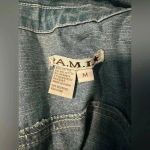 AMI Denim Jean Trucker Jacket Women's Medium Long Sleeve Blue Cotton Blend. Photo 6