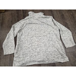 Chico's  Quarter Zip Quilted Pullover Sweater Size 2 - Large Beige Marled Knit Photo 5