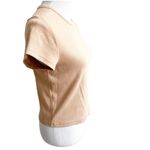 Maeve  By Anthropologie Cropped Ribbed Top Tan Size XL Boho Minimalist Photo 3