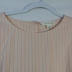 Treasure & Bond  Pink Stripe Puff Sleeve Button Back Long Sleeve Top Size M Photo 2