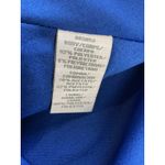 Theia Cobalt Smooth‎ Mermaid Sleeveless Crepe Gown w/ Satin Crisscross Size 8 Blue Photo 8