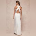 Lulus LULU’S Effortlessly Sensational White Satin Backless Maxi Dress Photo 3
