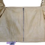 Avec Les Filles Womens M Puff Sleeve Faux Leather Crop Top NEW Photo 5