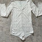Floral Long Sleeve One Piece Sleepwear Size M White Size M Photo 0