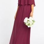 Show Me Your Mumu Caitlin Cold Shoulder Gown Red Cherry Red NEW Photo 9