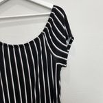 Torrid Plus 1 1X Super Soft Knit Culotte Jumpsuit Off Shoulder Black Striped Photo 4