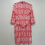 J. McLaughlin  Womens Brynn Dress XS NWT $228 Brown‎ Catalina Pink White Geo Block Photo 1