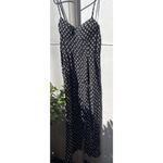 AUW As U Wish Babydoll Smocked Floral Black White Midi Dress Size XL Jumpsuit Photo 1