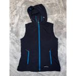 Eddie Bauer  Women’s Black Hooded Nylon Full Zip Utility Hiking Vest Photo 1