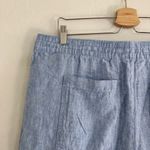 Lands' End Women's  High-Rise Pull-On Drawstring Linen Wide-Leg Cropped Pants XL Photo 6