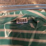 Garnet Hill Dress Womens 12 Green White Striped Cotton Casual Nautical Coastal Photo 13